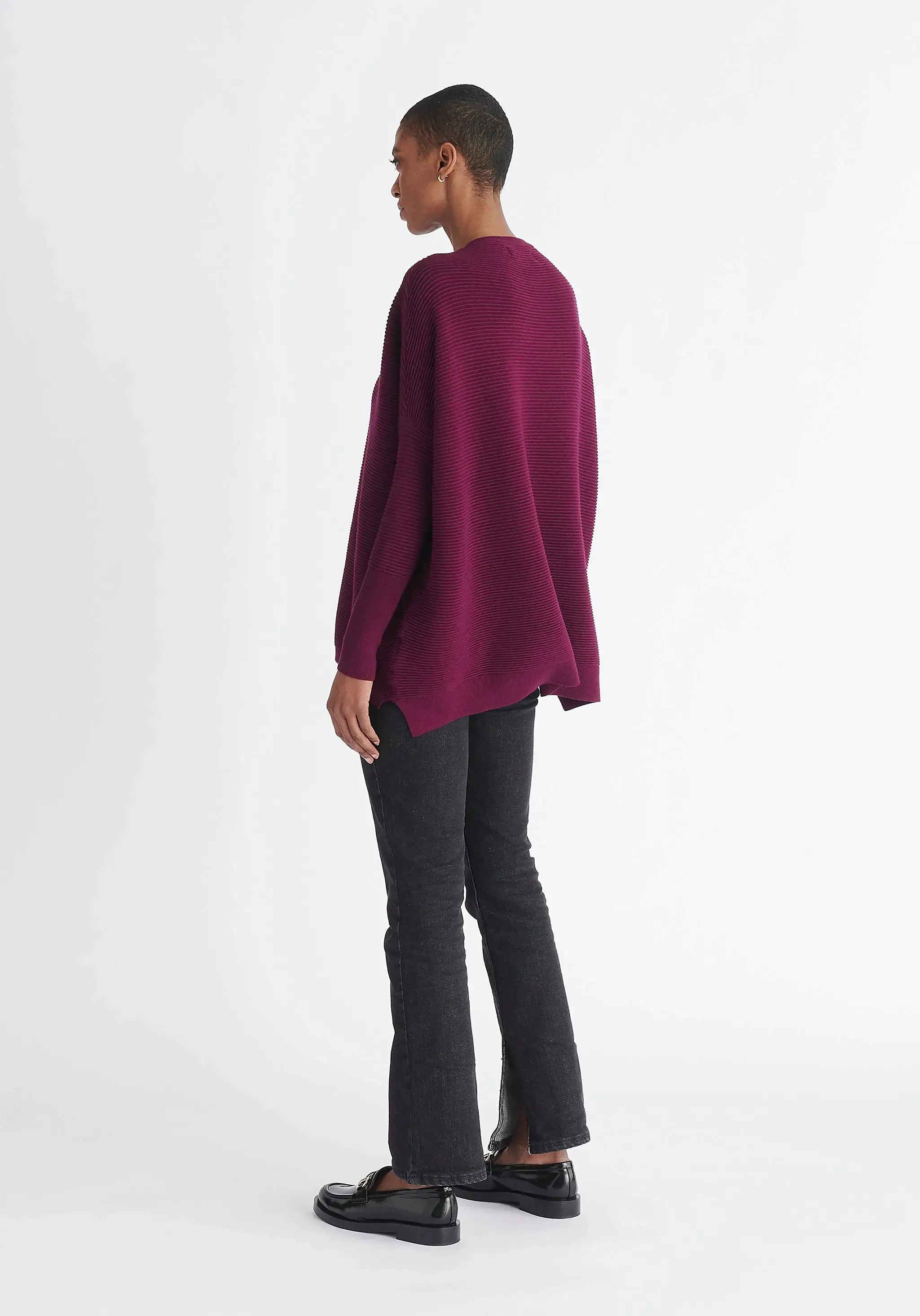 Purple Paisie Ribbed Jumper