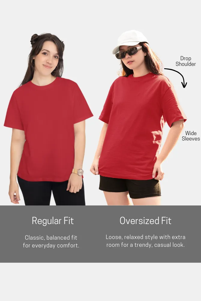 Red Oversized T-shirt for women