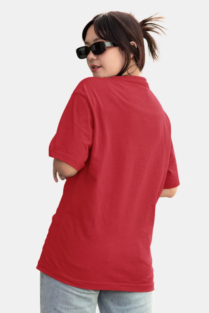 Red Oversized T-shirt for women