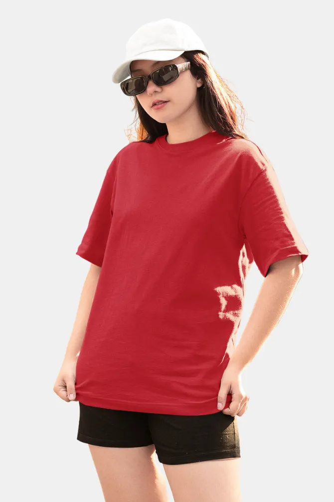 Red Oversized T-shirt for women