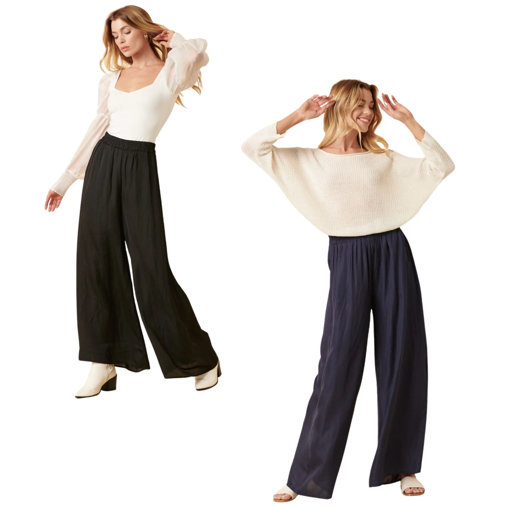 Satin Wide Leg Pants