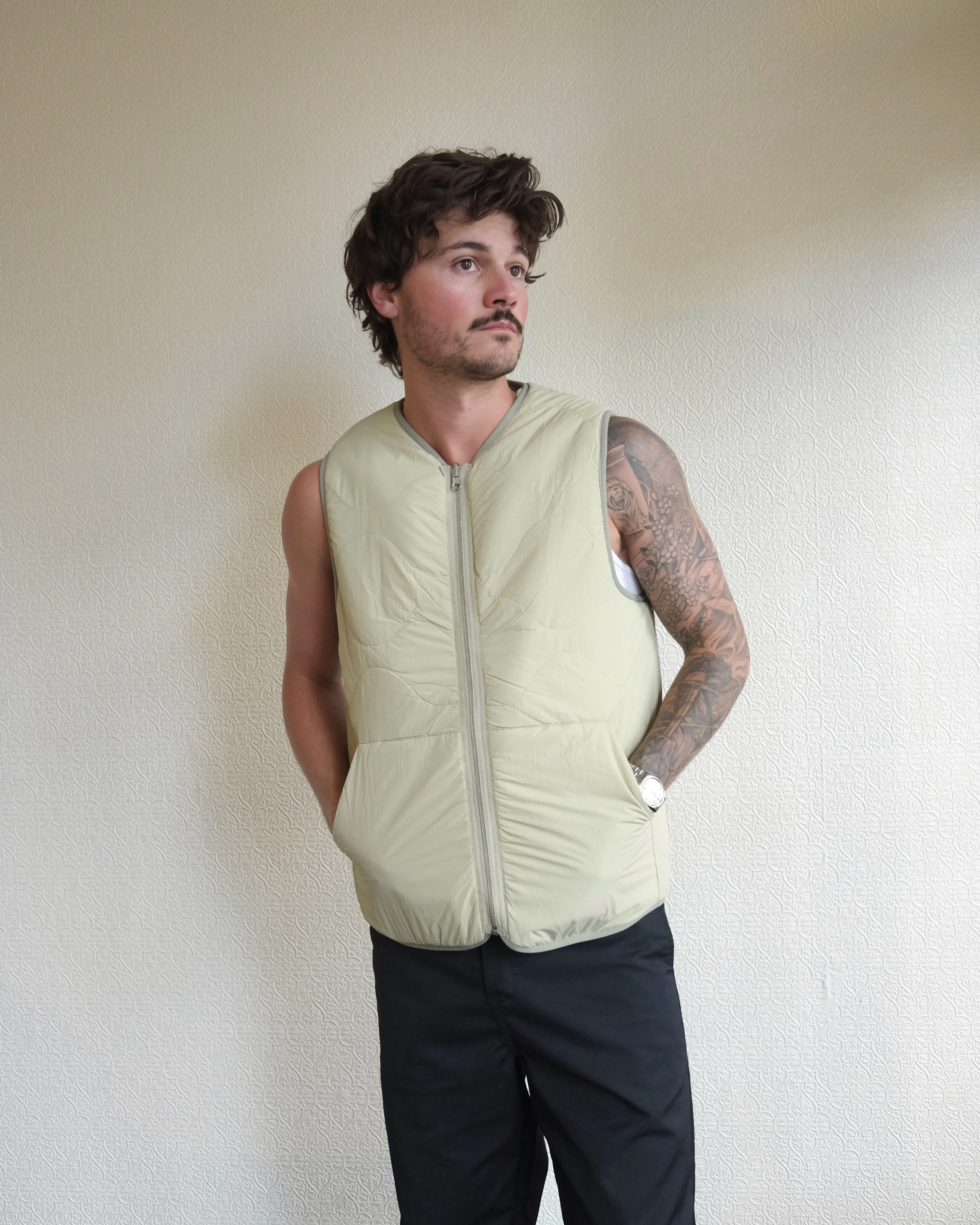 Site Shearling Vest, Chartreuse