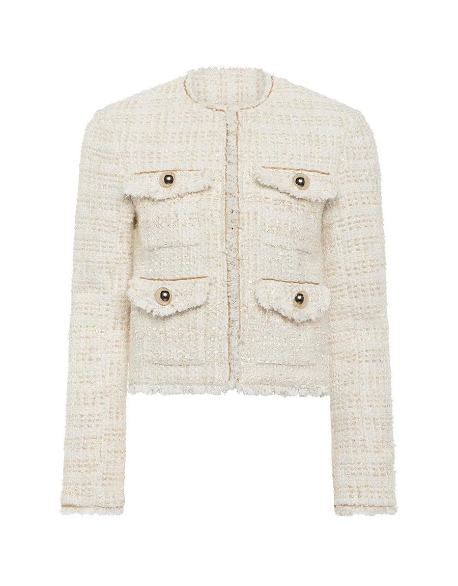 Venetia Tweed Jacket - Cream