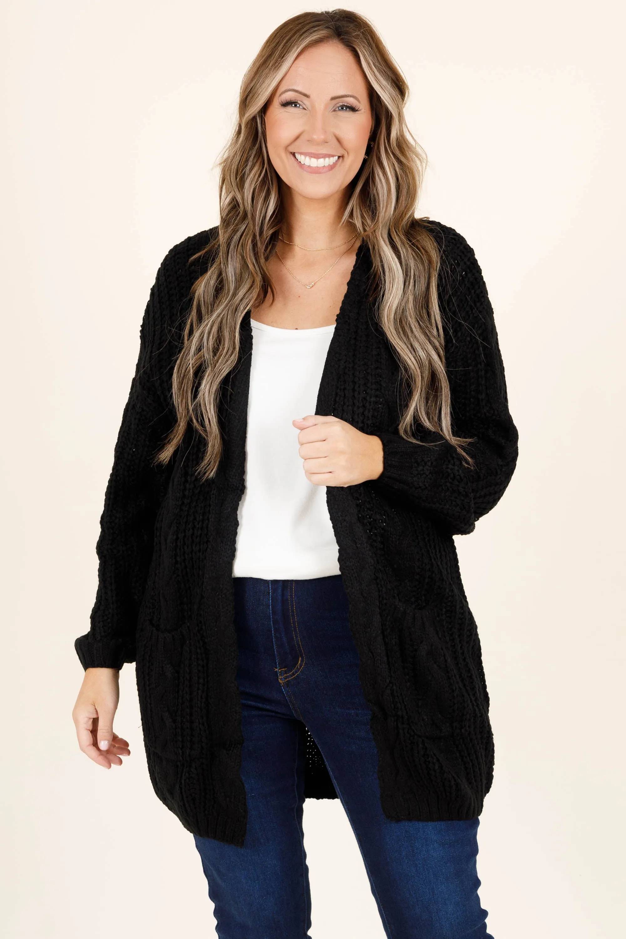 Wonderful Winters Cardigan, Black